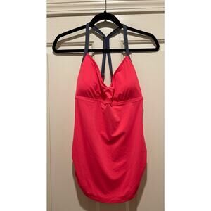 Beach House Sport Maya Tank in Calypso Racer Back Size 10 NWT Ruched Extra Long